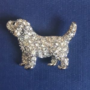 RARE Swarovski Dog Crystal Brooch